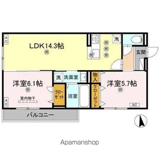 セレノアールA【2階】の間取り