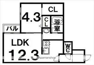 ルミエール【203号室】の間取り