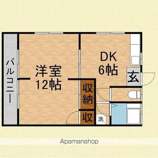 坂口ハイツ【2階】の間取り