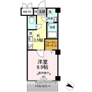 グリーンフィールド【3階】の間取り