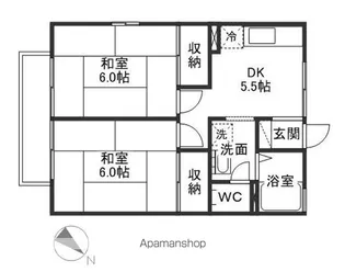 セジュール大松【2階】の間取り