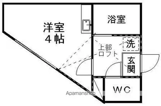 ヒルズカワウチA棟B棟【B203号室】の間取り