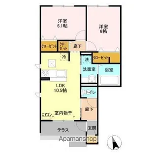 HANABUSA Ⅰ【101号室】の間取り