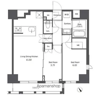 コンフォリア台東根岸【3階】の間取り