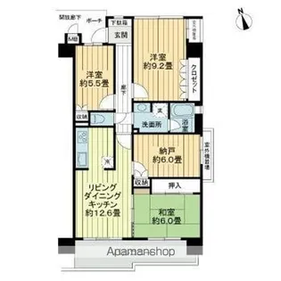 サーパス太田【6階】の間取り
