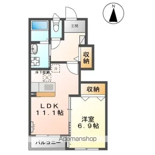 サンセットヒル東郷C棟【1階】の間取り