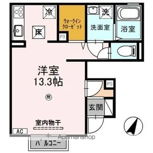 ALHAMBRA(アルハンブラ) UN(アン)【1階】の間取り
