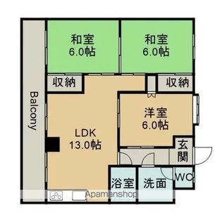 サンストリート松降【3階】の間取り