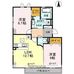 グリシーナ【1階】の間取り