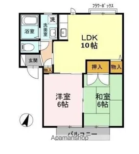 スリーパブリックB棟【1階】の間取り