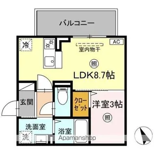 BRILLIA TWIN STAGE(ブリリア ツイン ステージ【2階】の間取り