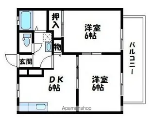 ビーラインふじもと【2階】の間取り