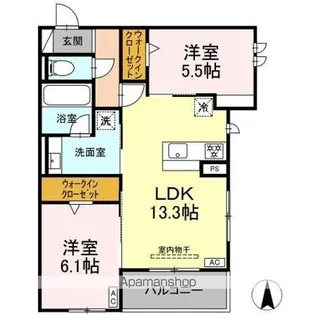 カサ クアルト【2階】の間取り