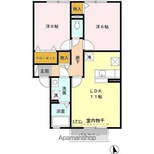 ソレアード Ⅲ【1階】の間取り