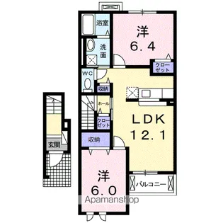 グラースパレス【2階】の間取り