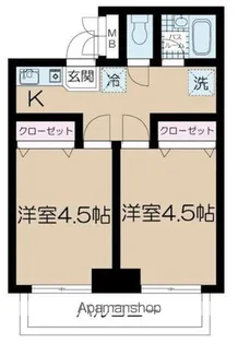 アムール戸山【1階】の間取り