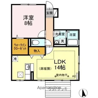 1LDKの間取り画像