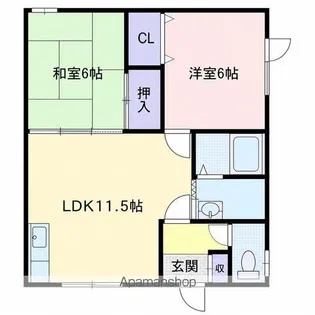 ハイツ智佳【2階】の間取り