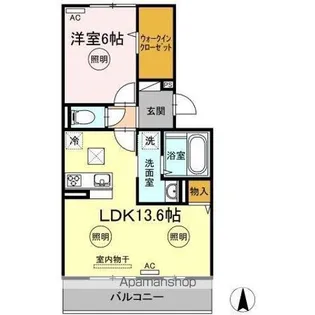 メゾン勝賀(香西西町)【1階】の間取り
