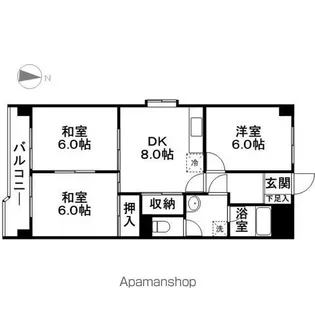 瑞和ビル【8階】の間取り