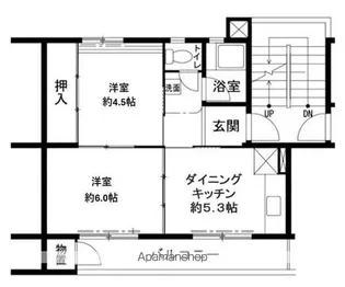 ビレッジハウス鳴滝33号棟【202号室】の間取り