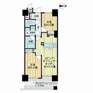 ライオンズマンション白金台【2階】の間取り