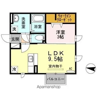 プラムコート木田B【2階】の間取り