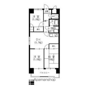 ジュフク松本【7階】の間取り