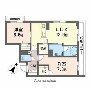 SHAMAISON AMBER026【301号室】の間取り