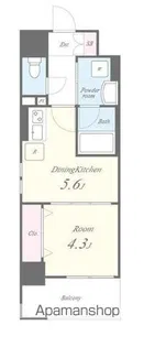 RESIDENCE OMIYA HIKAWASANDO【3階】の間取り