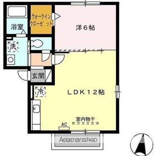 ファミール森西A【2階】の間取り