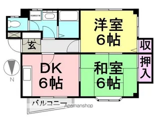 ロジュマン立花【302号室】の間取り