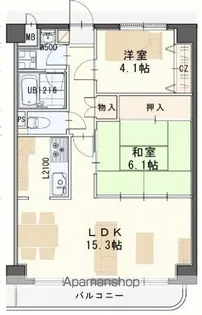 グレンパレスOKINO【203号室】の間取り