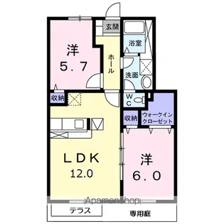 アルコバレーノ A【1階】の間取り