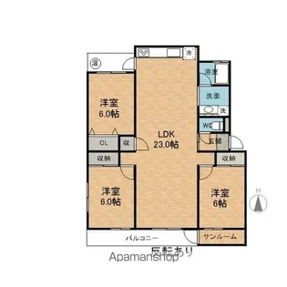 グランシーサイド三国【102号室】の間取り