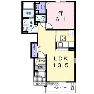 フォルム赤坂B【1階】の間取り