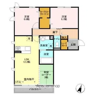 コンフォールコート【3階】の間取り