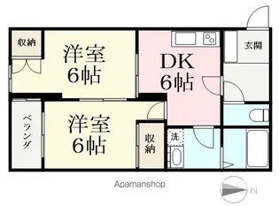 リッチモンド大宮【102号室】の間取り
