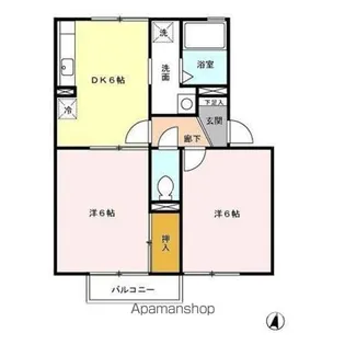 セジュール北園【2階】の間取り