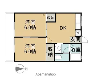 ハーモネイト・オアシスB棟【1階】の間取り