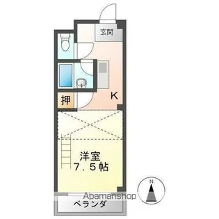 エストゥディオM B【233号室】の間取り