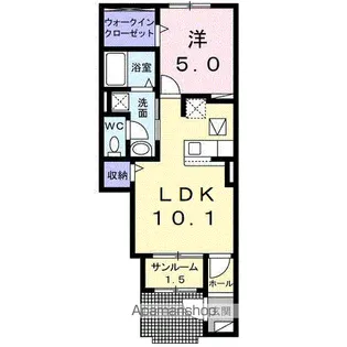 ルーエンハイムⅥ【1階】の間取り