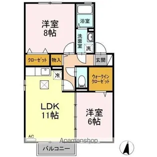 アンビックス利府 六番館【1階】の間取り