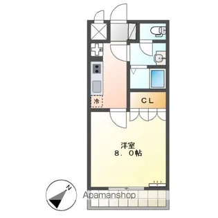 千葉県千葉市稲毛区萩台町【アパート】の間取り