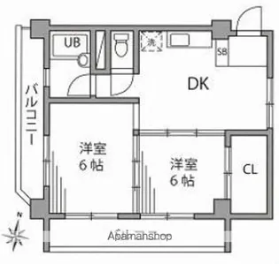 丸善高円寺ハイツ【4階】の間取り