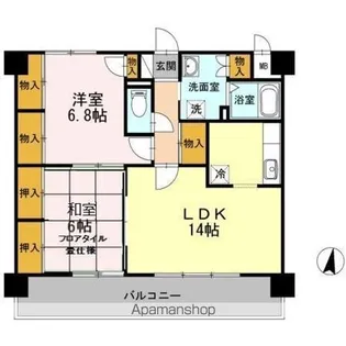 アモール喜多山【3階】の間取り