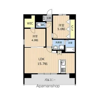 LIBTH博多駅南WEST【9階】の間取り