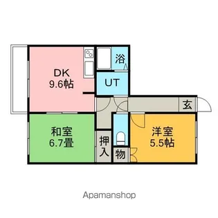E−1ビル清田通【203号室】の間取り