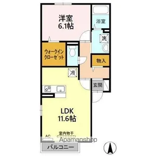 ハイツ春陽 森末【2階】の間取り