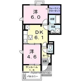 プラシード Ⅰ【1階】の間取り